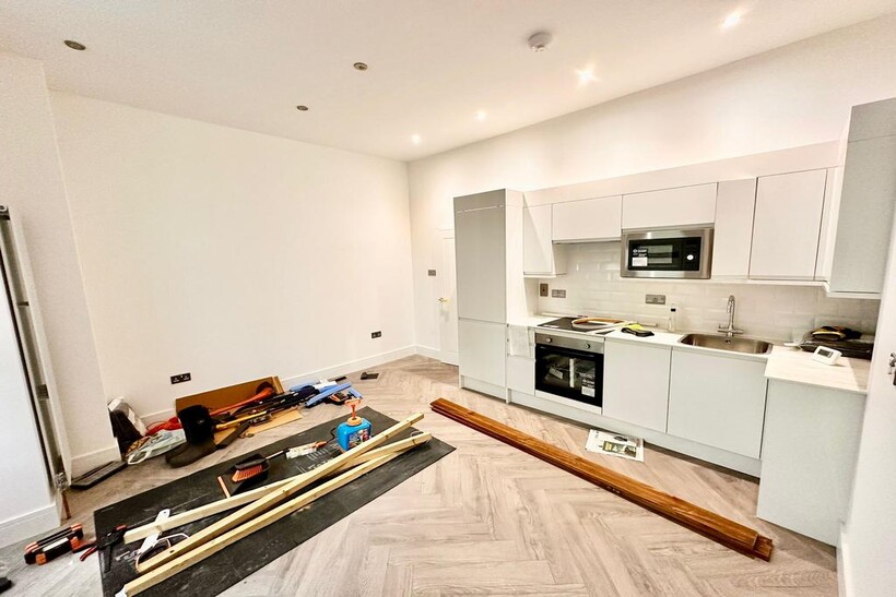 Open plan kitchen view
