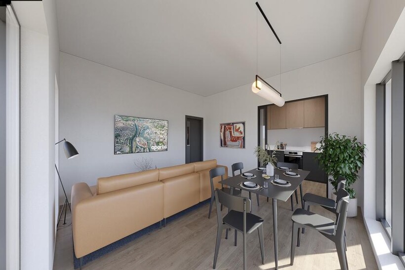A spacious and stylish modern living room perfe...