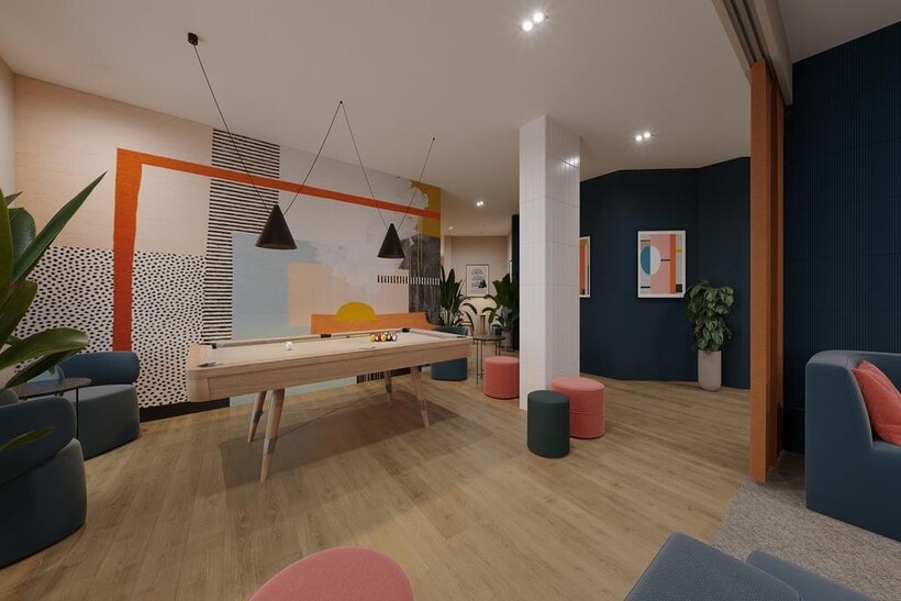 A vibrant and spacious communal lounge perfect ...