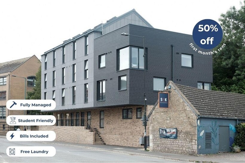 Charming exterior of a contemporary student acc...