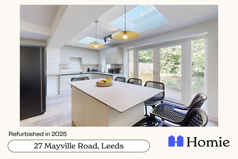 A bright and modern refurbished kitchen with am...