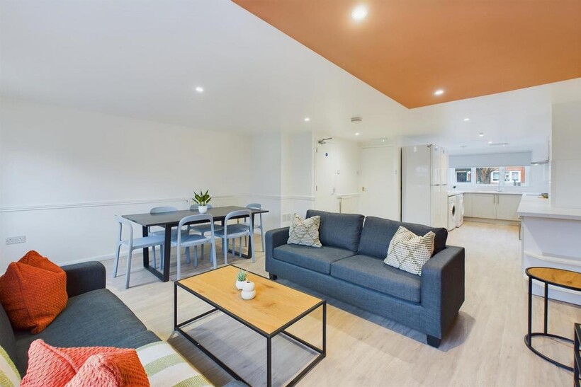 A spacious and bright modern living room perfec...