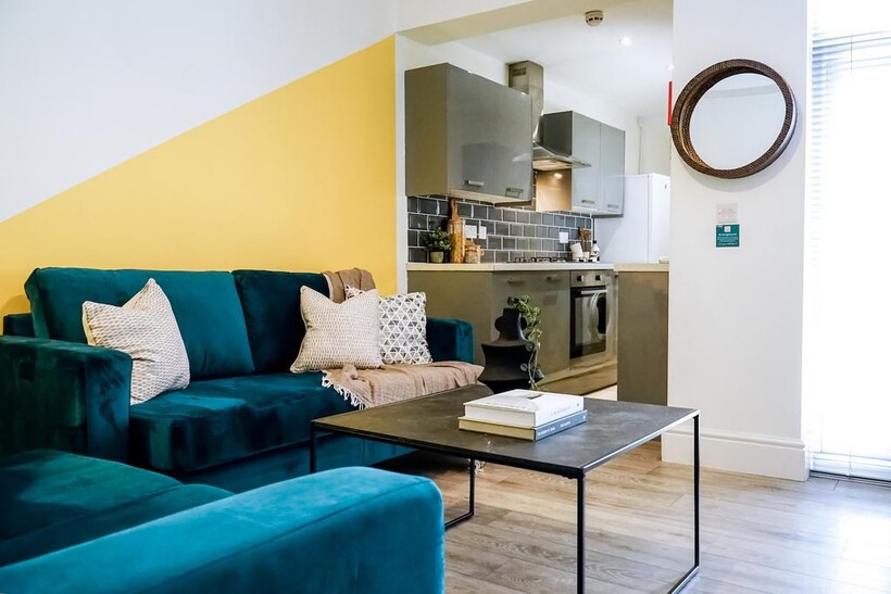 A stylish and inviting large modern living room...