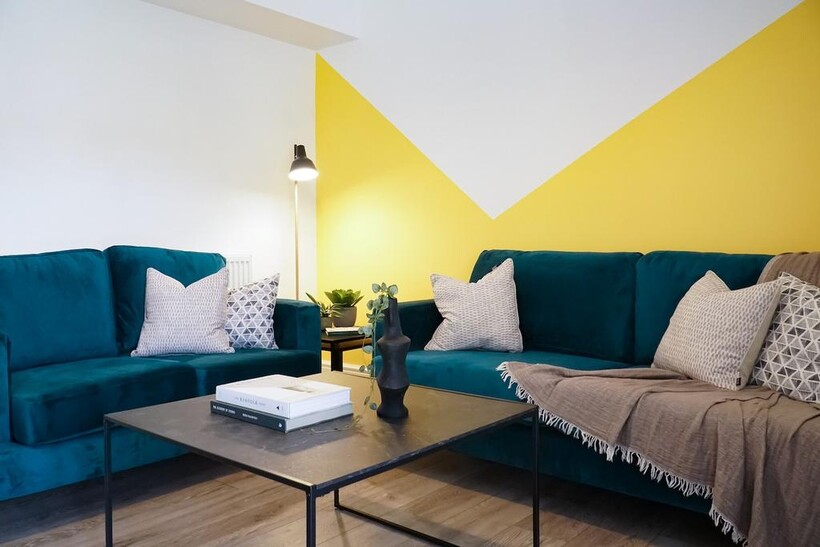 A stylish and inviting large modern living room...