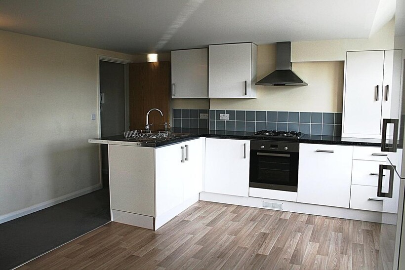 Large modern open plan kitchen with all...